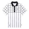Arthur Ashe 1975 Tennis Polo -Rowingblazersus Shop 08 AUG ARTHUR ASHE POLO WHITE STRIPE FRONT