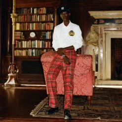 Men's Standard Fit Royal Stewart Tartan Trousers -Rowingblazersus Shop 231108231108020018