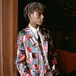 Men's Tie Patchwork Jacket -Rowingblazersus Shop 231108231108090032
