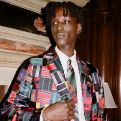 Men's Tie Patchwork Jacket -Rowingblazersus Shop 231108231108100015