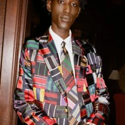 Men's Tie Patchwork Jacket -Rowingblazersus Shop 231108231108100033