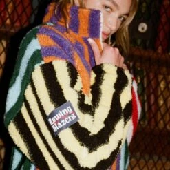 Mixed Stripe Sherpa Fleece -Rowingblazersus Shop 231108231108150017