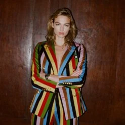 Women's Croquet Stripe Double-Breasted Diana Blazer 16 Women's Croquet Stripe Double-Breasted Diana Blazer -Rowingblazersus Shop 231108231108210008