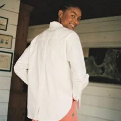 Caroline Back-Button Oxford Shirt -Rowingblazersus Shop 2 55723c0d 5591 4b67 9937 7c1cf4694cc9