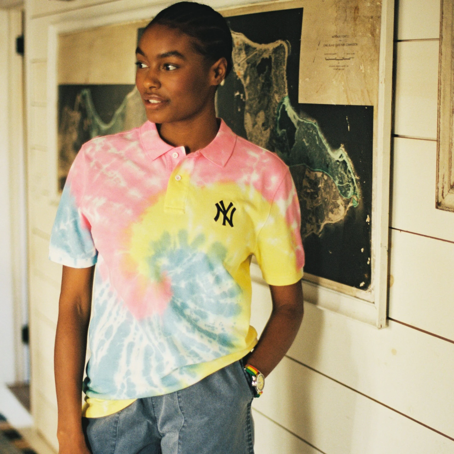 Rowing Blazers X '47 Tie-Dye Yankees Polo 6 Rowing Blazers X '47 Tie-Dye Yankees Polo - Image 4