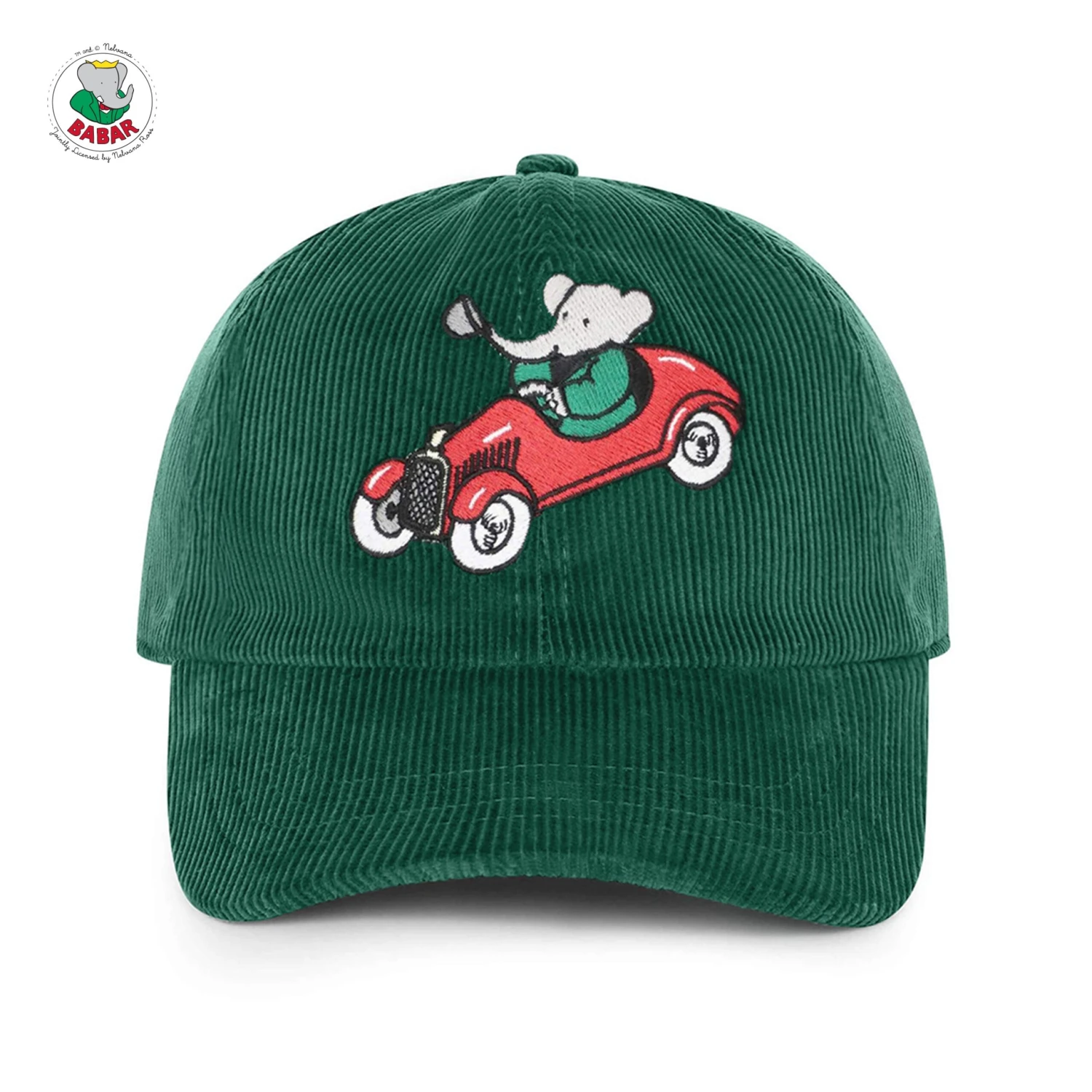 Babar Green Corduroy Car Cap 3 Babar Green Corduroy Car Cap