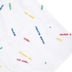 "Cities" Critter-Embroidery Chore Coat -Rowingblazersus Shop RB JACKET CITIES WHITE D2