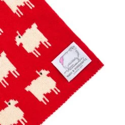 Warm & Wonderful Cotton Sheep Scarf -Rowingblazersus Shop RB SCARF SHEEP RED D1