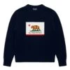California Flag Sweater -Rowingblazersus Shop RB SWEATER CALIFORNIAFLAG NAVY FRONT