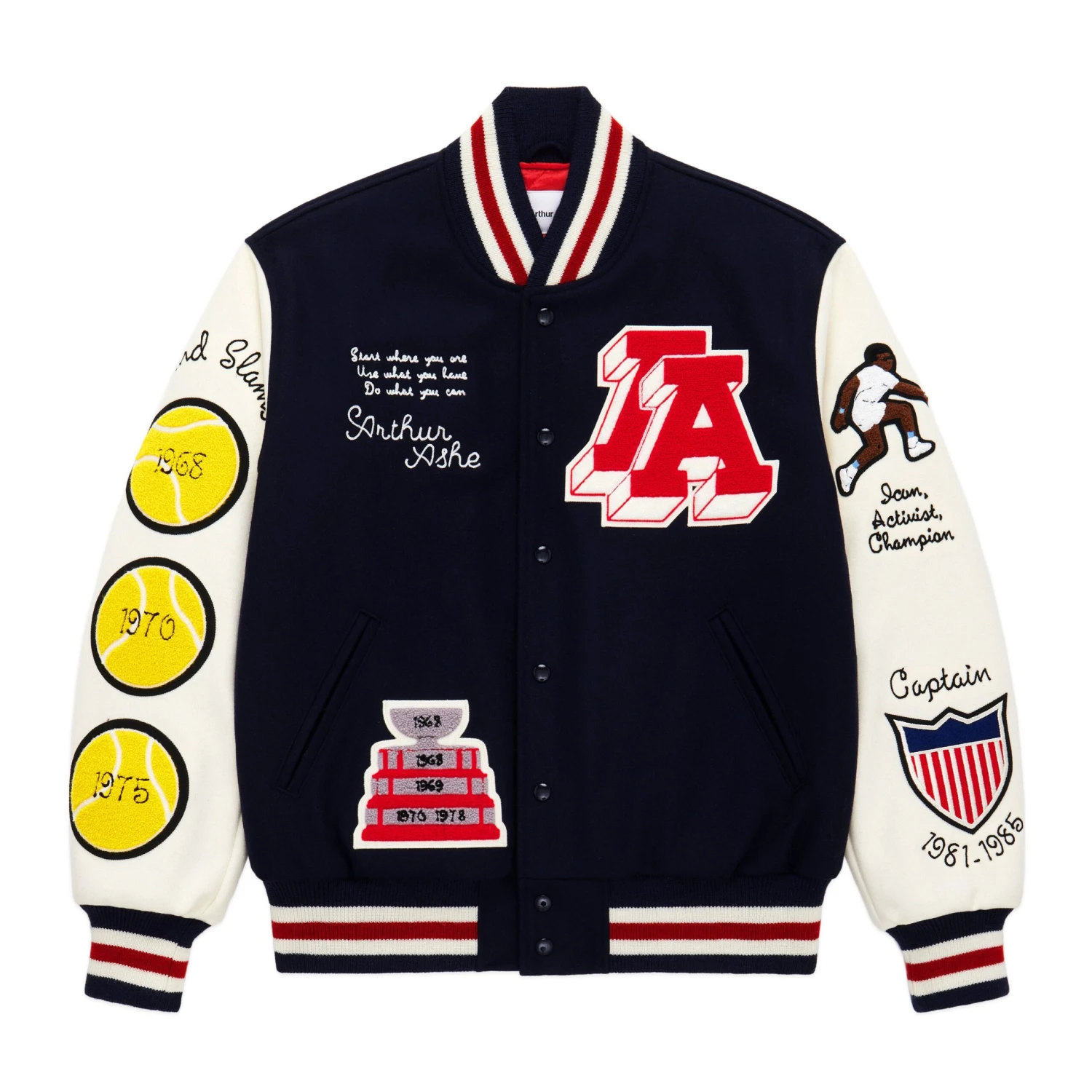 Arthur Ashe X UNINTERRUPTED Varsity Jacket 3 Arthur Ashe X UNINTERRUPTED Varsity Jacket