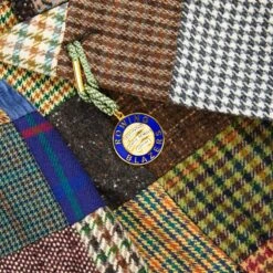 Women's Patchwork Tweed Diana Jacket (PREORDER) -Rowingblazersus Shop RB W BLAZER PATCHWORK BROWN D2