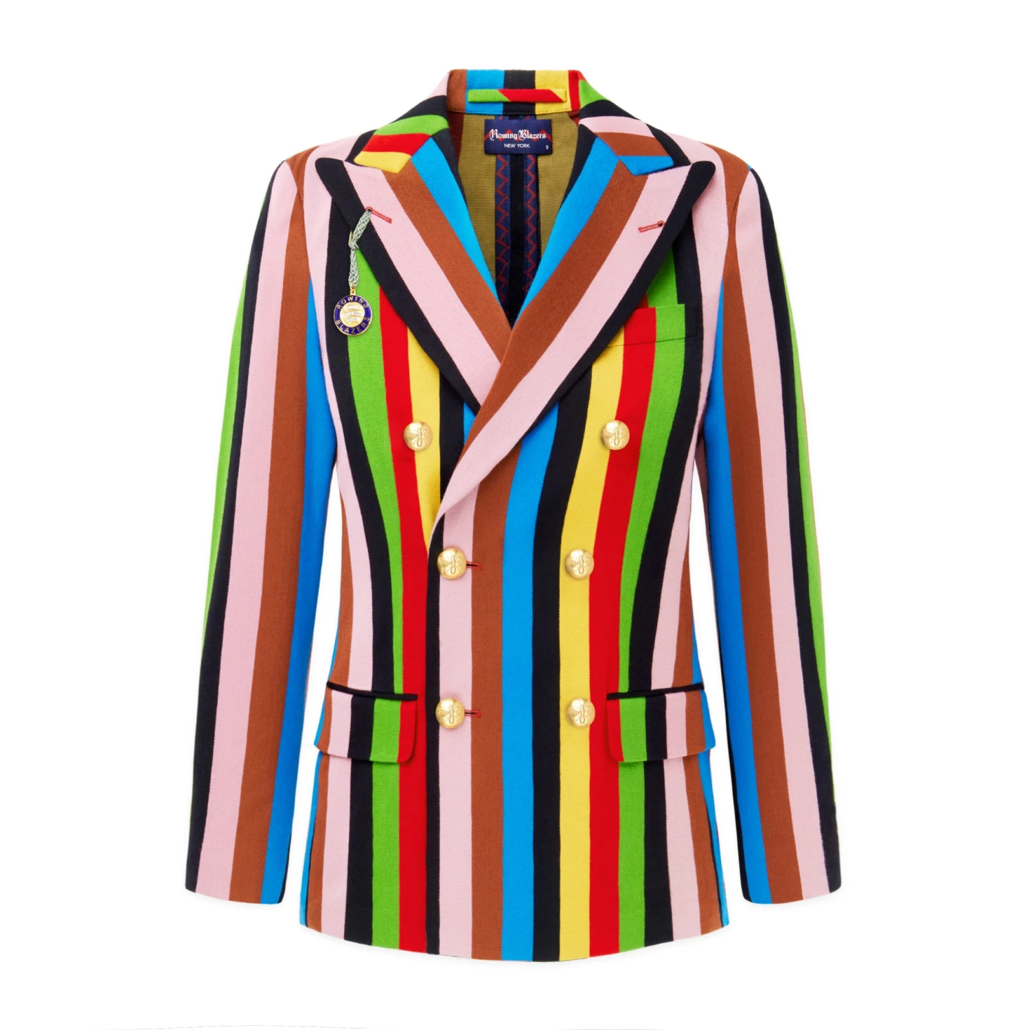 Women's Croquet Stripe Double-Breasted Diana Blazer 3 Women's Croquet Stripe Double-Breasted Diana Blazer