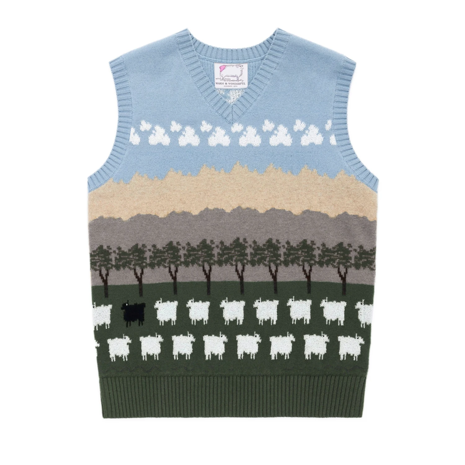 Warm & Wonderful Scenic Sheep Vest 3 Warm & Wonderful Scenic Sheep Vest