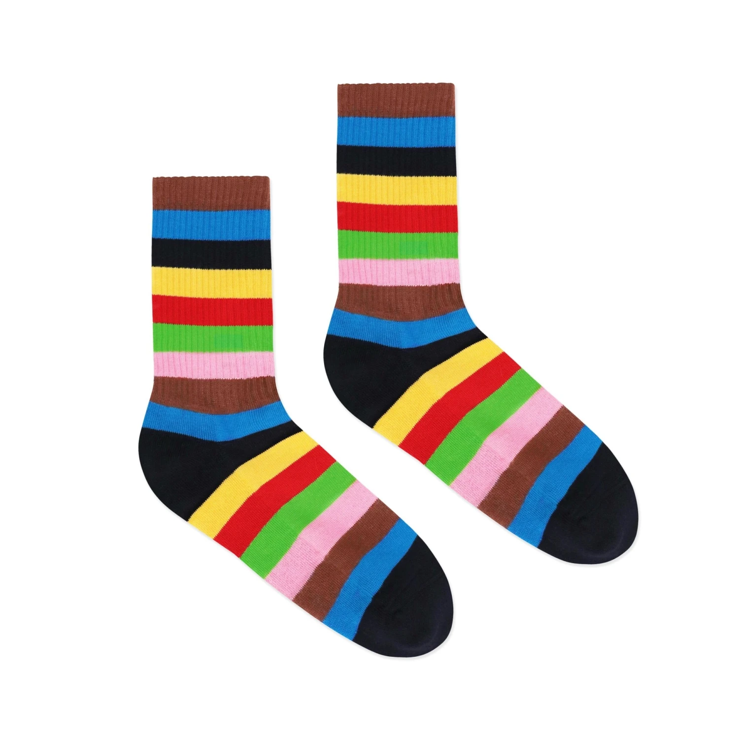 RB Croquet Stripe Crew Socks 3 RB Croquet Stripe Crew Socks