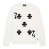 Five Of Clubs Playing Card Knitted Sweater