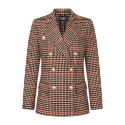 Women's Gun Check Wool Jacket