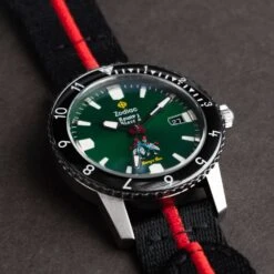 Zodiac X Rowing Blazers For Harry's Bar Super Sea Wolf -Rowingblazersus Shop ZODIAC WATCH GREEN D1