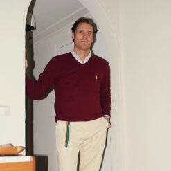 Men's Cotton Trim Fit Twill Trousers -Rowingblazersus Shop color cream 4 d767d8f0 ea4d 440e ab42 a6ca7027da74