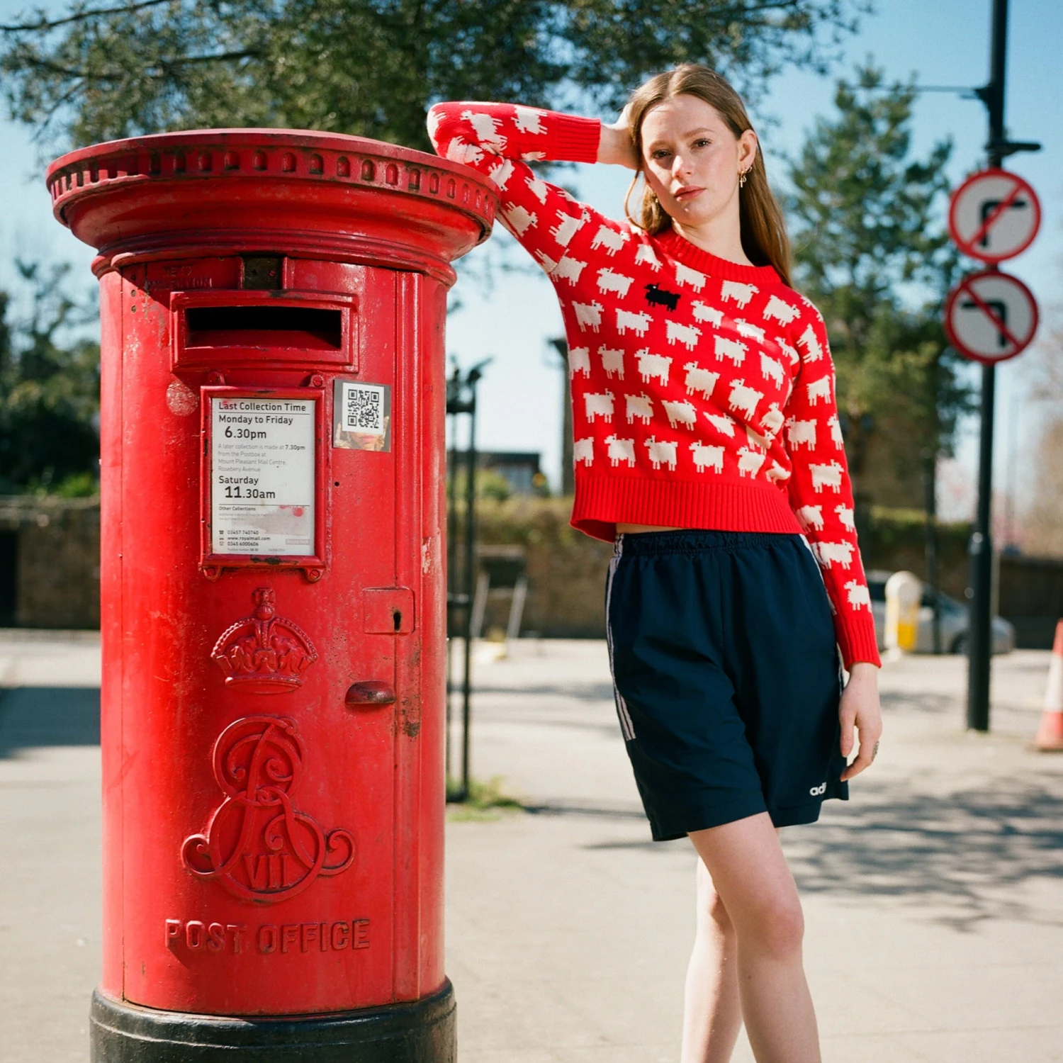 Warm & Wonderful Women's Fitted "Diana Edition" Cotton Sheep Sweater 6 Warm & Wonderful Women's Fitted "Diana Edition" Cotton Sheep Sweater - Image 4