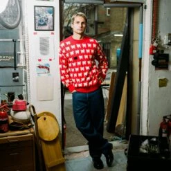 Warm & Wonderful Men's "Diana Edition" Cotton Sheep Sweater -Rowingblazersus Shop color diana red 5 88115824 e357 4886 9613 110d95bbc565