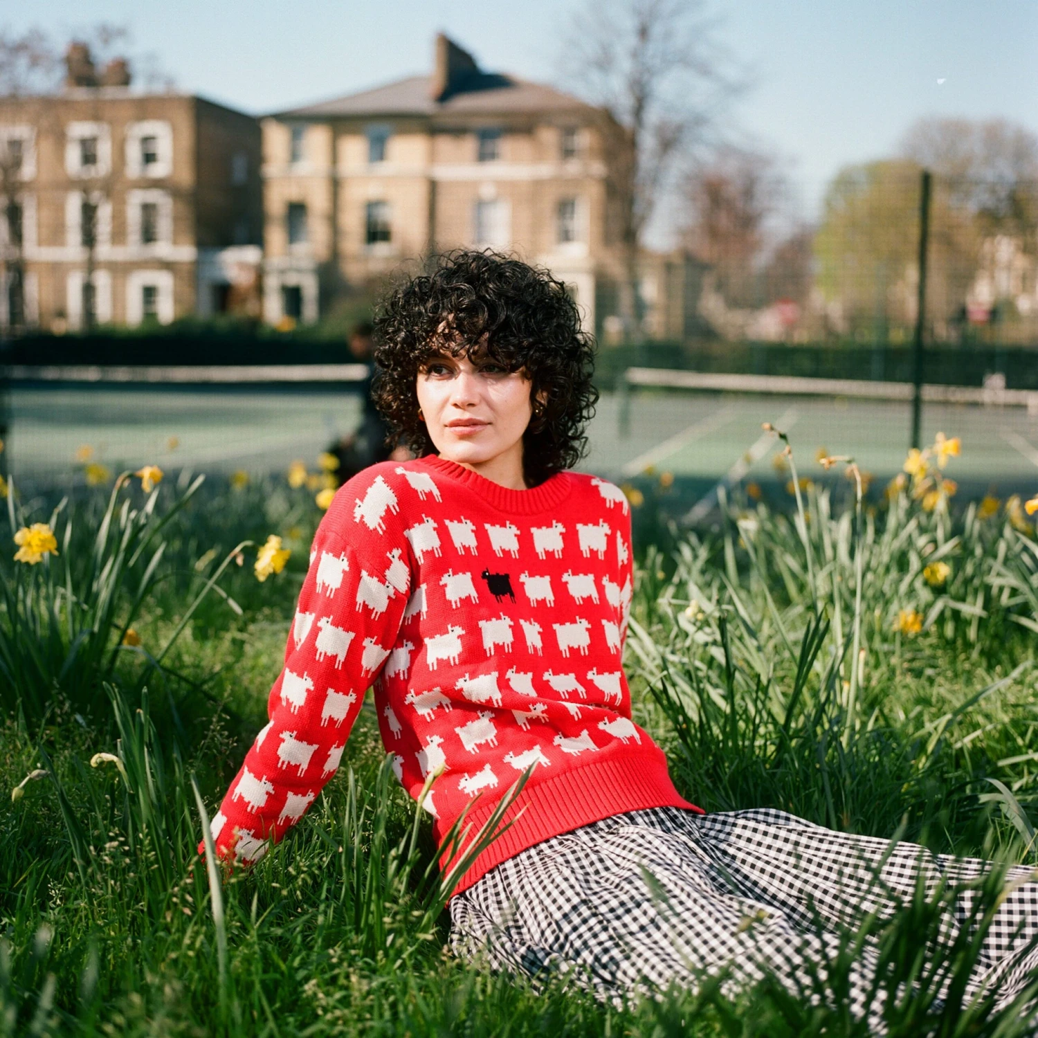 Warm & Wonderful Women's Fitted "Diana Edition" Cotton Sheep Sweater 8 Warm & Wonderful Women's Fitted "Diana Edition" Cotton Sheep Sweater - Image 6