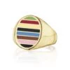 Jessica Biales Croquet Stripe Signet Ring -Rowingblazersus Shop color gold 1 07ab2c38 d760 49a9 a083 6a7d340280e9