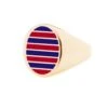 Jessica Biales Red And Navy Collegiate Signet Ring -Rowingblazersus Shop color gold 1 2b5ab800 f7b8 4722 8584 7b0d43074a69