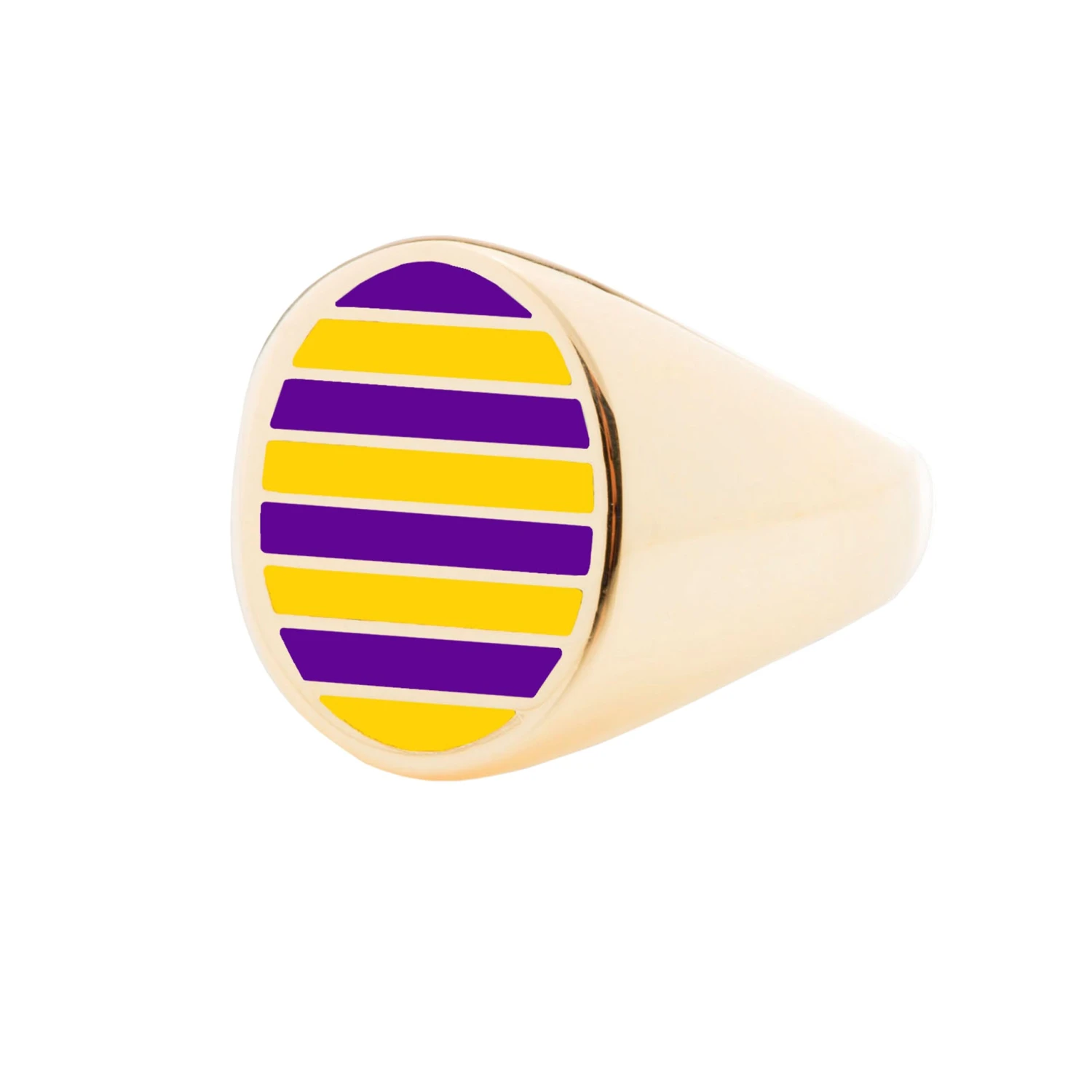 Jessica Biales Yellow And Purple Collegiate Signet Ring 3 Jessica Biales Yellow And Purple Collegiate Signet Ring
