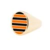 Jessica Biales Orange And Black Collegiate Signet Ring 1 Jessica Biales Orange And Black Collegiate Signet Ring -Rowingblazersus Shop color gold 1 3d411424 36ce 4560 aea0 b45edb2ec568