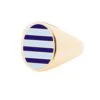 Jessica Biales Light Blue And Navy Collegiate Signet Ring -Rowingblazersus Shop color gold 1 4a66d5b4 09b3 43f7 b20b 6094a0d3702a