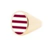 Jessica Biales Crimson And White Collegiate Signet Ring -Rowingblazersus Shop color gold 1 70afbc92 4a15 4a6e 94b1 d646e3393448