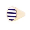 Jessica Biales Navy And White Collegiate Signet Ring