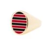 Jessica Biales Red And Black Collegiate Signet Ring -Rowingblazersus Shop color gold 1 e0dae600 ff6d 4370 8a6f a7a7c24e9f3f