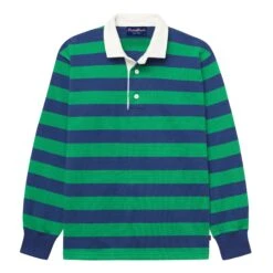 Hockney Stripe #1 Rugby -Rowingblazersus Shop color green blue stripe 1