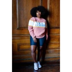 Gyles & George Women's "I'm A Luxury" Sweater -Rowingblazersus Shop color pink 10 d846e6b4 d06d 4c6f 9529 ceca0d0c6e5b