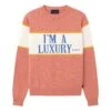Gyles & George Women's "I'm A Luxury" Sweater -Rowingblazersus Shop color pink 1 34c5f17e f162 4ad4 a0d2 da79c80dd26d