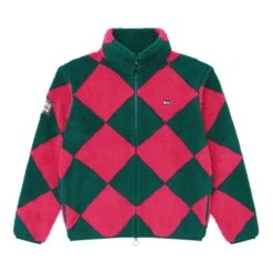 Harlequin Deep-Pile Sherpa "Jockey" Fleece -Rowingblazersus Shop color pink green 1 4698b639 f7eb 4012 8cdc de7f48304833