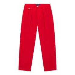 Men's Pleated Relaxed Fit Cotton Twill Trousers 34 Men's Pleated Relaxed Fit Cotton Twill Trousers -Rowingblazersus Shop color red 1 013d86c9 3117 4b80 b2f4 6b4829f78403