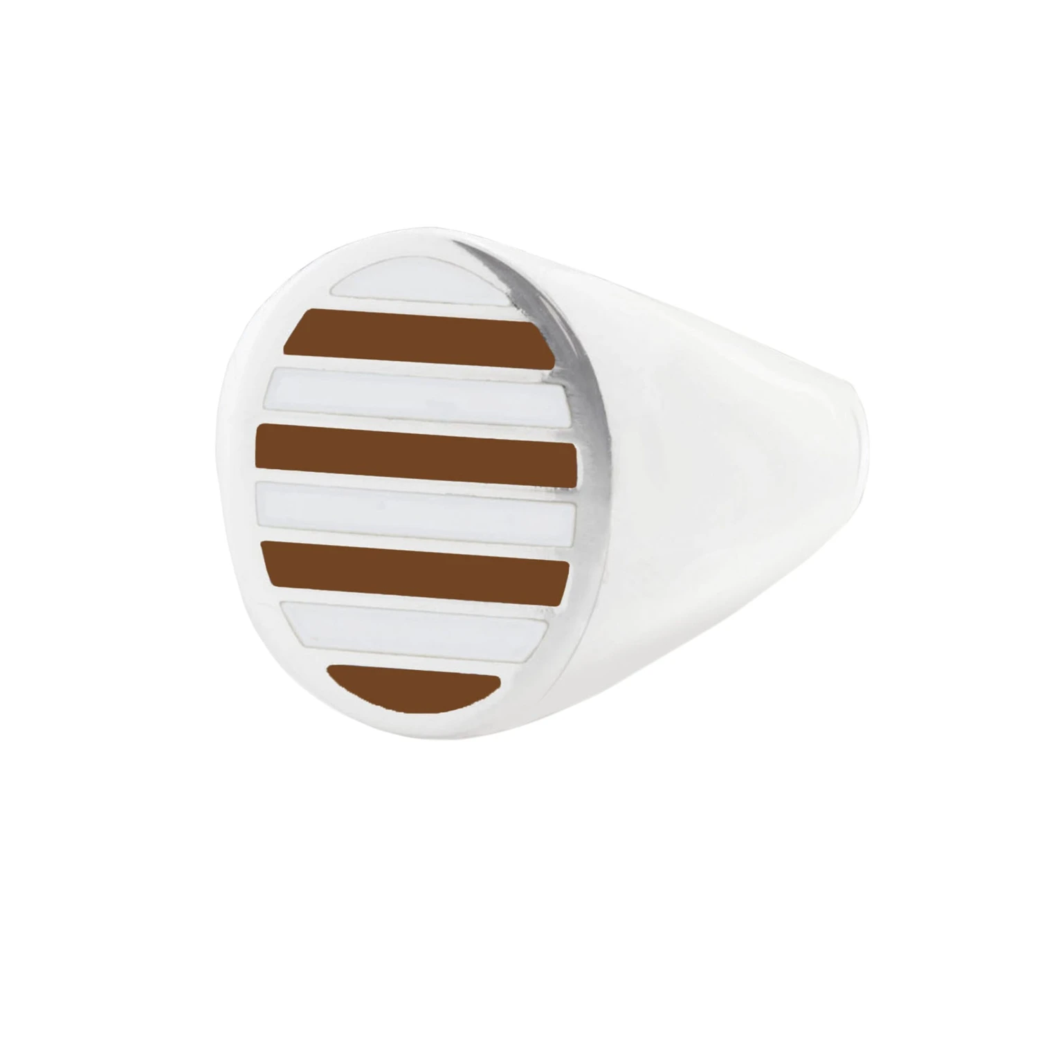 Jessica Biales Brown And White Collegiate Signet Ring 4 Jessica Biales Brown And White Collegiate Signet Ring - Image 2
