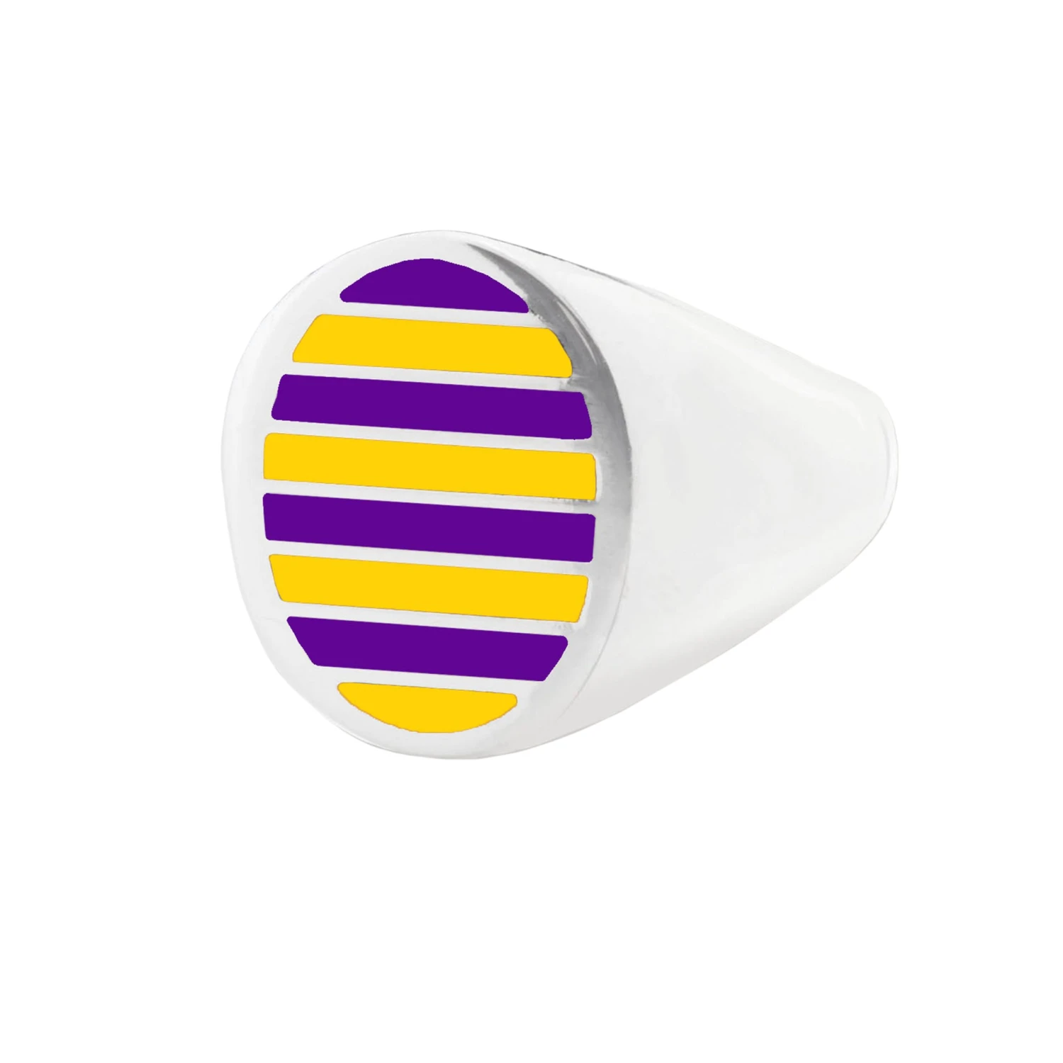 Jessica Biales Yellow And Purple Collegiate Signet Ring 4 Jessica Biales Yellow And Purple Collegiate Signet Ring - Image 2