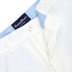 Men's Cotton Trim Fit Twill Trousers -Rowingblazersus Shop color white 2 5aa6b421 7773 4e53 b11e cf4f55a44986