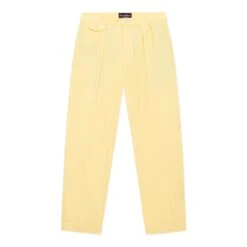 Men's Pleated Relaxed Fit Cotton Twill Trousers 40 Men's Pleated Relaxed Fit Cotton Twill Trousers -Rowingblazersus Shop color yellow 3 6d8efcbf 94ba 4333 95c0 d249330579f5